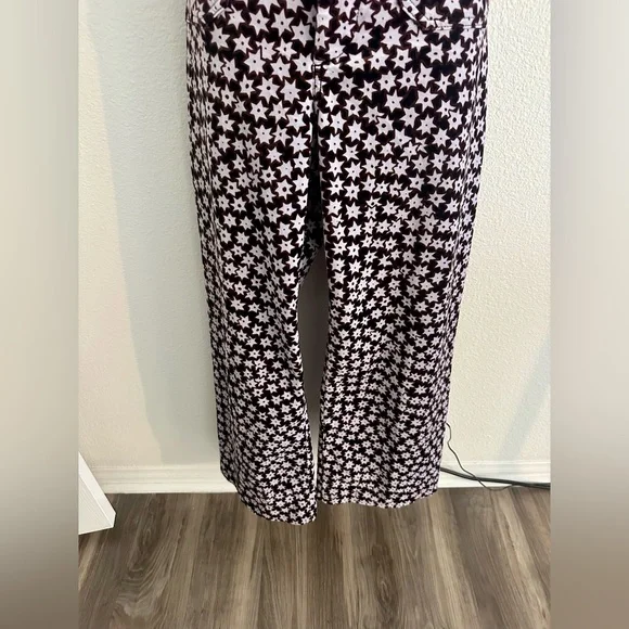 Anthropologie Maeve Sz 28 Tall Colette Cropped Wide Leg Velvet Pants Star Print